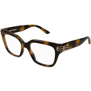 Balenciaga Kvinde Balenciaga BB0437O 008 Optiske stel Acetat Havana Transparent Firkantet