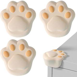 Cartoon Table Corner Protector Cat Paw Shape Corner Protector Furniture Corner Edge Adhesive Baby and Kids Silicone Table for Tables and Furniture Cor