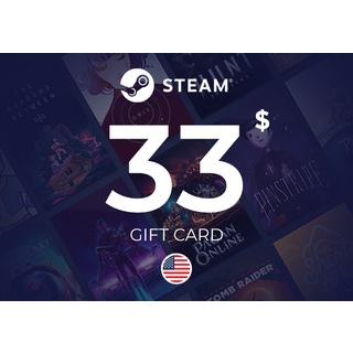 Steam Wallet Gift Card 33 USD Key - UNITED STATES