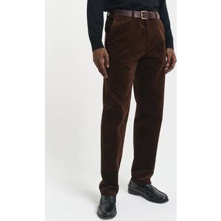 GANT Herre Regular fit chinobukser i jernbanefløjl (42/32) Brun Beige