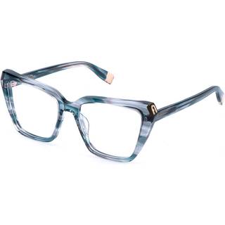 Furla VFU988V 0GBL 54 Briller Kvinder Blue - Shiny Striped Blue Grey - 54mm