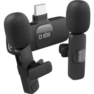 Trådløs Mikrofon Kit - USB-C - SBS - 2 stk - Sort