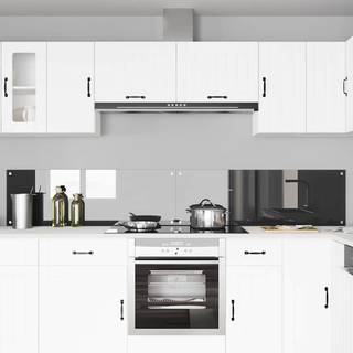 Køkken bagvæg 2 pcs Mørkegrå 120 x 40 cm hærdet glas