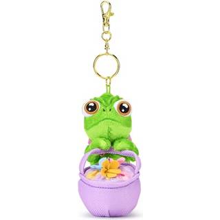 Disney Store Japan Pascal with Bouquet Small Soft Toy Keyring, Tangled - 15.5cm - Multicolored
