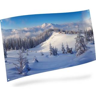 Baggrund med vinterskov