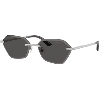 Jimmy Choo Kvinde JC4022J 300287 Solbriller Metal Sølv Grå Geometrisk Normal