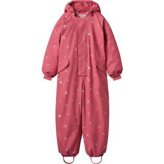 Wheat Ludo Gummiflyverdragt Floating Flowers Med Print Og Aftagelig Hætte - Str. 5y 110cm