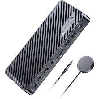 AV Access iDock M10 USB-C KVM-Switch Dockningsstation 2 til 2 for MacBook, Dual 4K HDMI Skærme, 1x Laptop + 1x PC, 100W Opladning