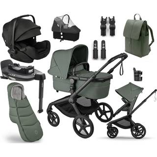 Bugaboo Fox 5 Renew Pram with Carrycot - Black / Forest Green