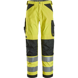 Snickers 6338 High-Vis Bukser Klasse 2 i gul/sort - Str. 254