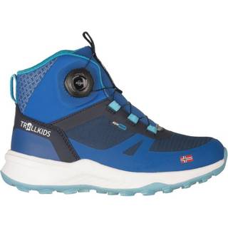 Trollkids Kid's Trollfjord Hiker Mid XT Vandresko Børn størrelse 29 farve blå