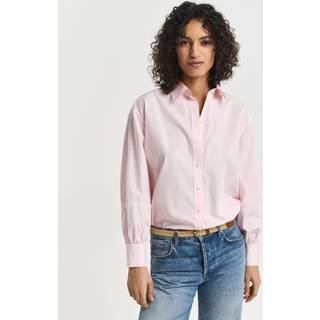 GANT Dame Relaxed fit skjorte med voluminøse ærmer (36) Rød Lyserød