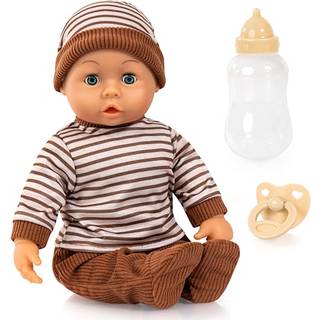 Mami baby dukke 38 cm med brunt tøj (På lager i butik)