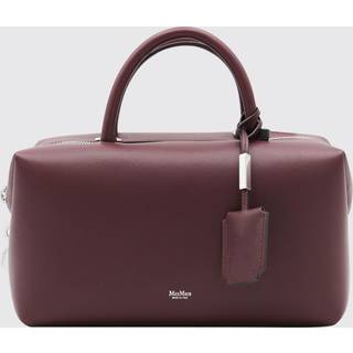 Max Mara Holdall Medium leather tote bag - burgundy - One Size