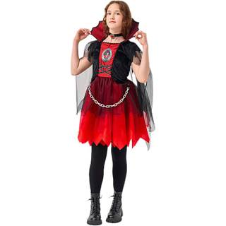 Halloween vampyrkjole kostume str. 128 (På lager i butik)