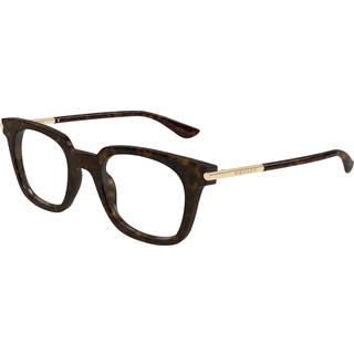 Alexander McQueen Unisex AM0521O 002 Optiske stel Acetat Havana Transparent Firkantet