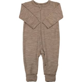 Joha Ulddragt Merinould/silke Beige Melange Med Lynlås Og 2-i-1 Fod - Str. 70cm (68/74cm)