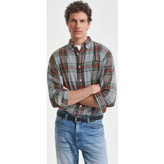 GANT Herre Relaxed fit let ternet twillskjorte (XXL) TARTAN Grøn