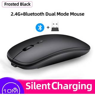 (2.4G Bluetooth Sort) Femoro Bluetooth trådløs mus Bærbar Mobil kontormus Stille Ergonomisk