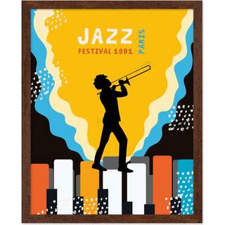 Affisch Master Vintage Jazz Poster - Retro Paris Jazz Festival Print - Musikkonst - Gåva för män Kvinnor Musiker - Annonseringsdekor för hemstudi
