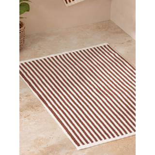 Yard Yard Pecan Orange Hebden Stripe 100% Cotton Bath Mat
