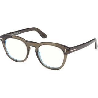 Tom Ford FT6081-B 098 Blue-Light Block 51 Briller Mænd Grøn - Transparent Dark Khaki Green - 51mm
