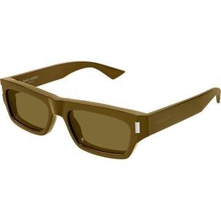 SAINT LAURENT Mand SL 837 003 Solbriller Acetat Brun Brun Firkantet