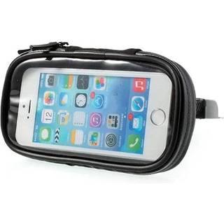 Roterende Mobilholder til Motorcykelstyr - Vandtæt - Størrelse 14.5 x 7.5 cm - Sort