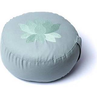 Yogi & Yogini Meditationspude m. boghvedeskaller i Salvie grøn, Lotus - 33 x 17 cm