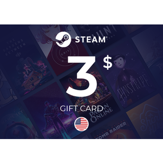 Steam Wallet Gift Card 3 USD Key - UNITED STATES