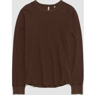 Waffle Long Sleeved Tee in Brown - S