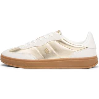TH Monogram Metallic Leather Trainers