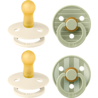 BIBS Studio Colour Sut 4-pak Latex Str. 2, Pin Ivory Vanilla/Pin Sage