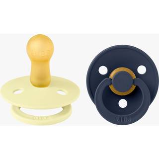 Bibs Pacifier Colour Latex Size 2 Luna/Deep Space (2 stk)