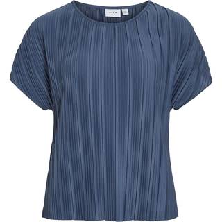 Vitahlia Rund Udskæring Top Med Korte Ærmer