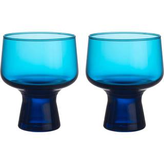 Iittala Solare glas på fod 29 cl 2-pak Elektrisk blå