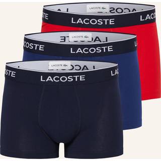 Lacoste 3-Pack Stretch Cotton Trunks Navy/Blue/Red