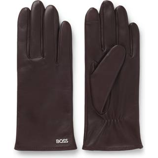 Læderhandsker strikket for og touchskærmsvenlige fingerspidser