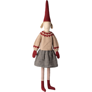 FORUDBESTILLING NOV. - Maileg Nissepige size 6, Nederdel og strikket sweater