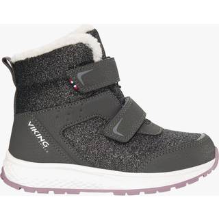 Viking Equip Glitter 2V WP Vinterstøvler, Charcoal/Dusty Pink, 33