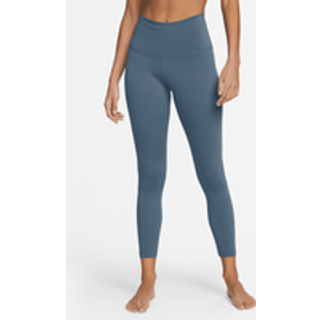 Nike Yoga-7/8-leggings med høj talje til kvinder - blå - XXL (EU 52-54)