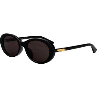 Bottega Veneta Kvinde Bottega Veneta BV1415SK 001 Solbriller Acetat Sort Grå Rund