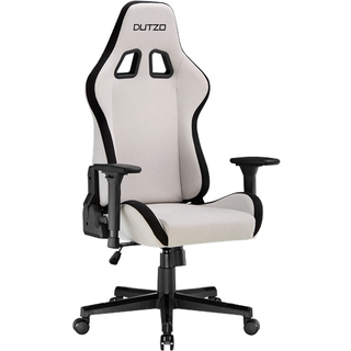 DUTZO E-SPORTS Gamer Stol - Lysegrå - Stof - Op til 120 kg