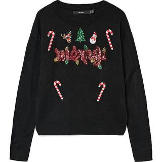 Vmglitter Striktrøje