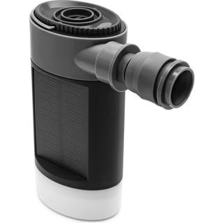 Luxorparts Solcellepumpe med lygte og powerbank-funktion