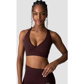 SoftSeamlessAdjustableSportsBra Burgundy Melange