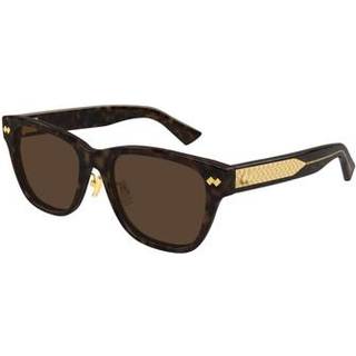 Bottega Veneta Unisex BV1402SK 002 Solbriller Acetat Havana Brun Firkantet