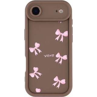 iPhone Air Stilfuldt stødsikkert TPU cover med forhøjede kanter - Brun / Sløjfe