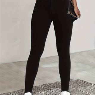 TEMU Chic High Waist Skinny Jeans Super High Stretchy & Slim Fit Denim Leggings, Versatile Tight Jeans, Outfit, Women's Denim Jeans & Clothing