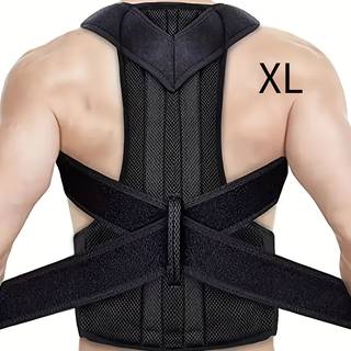 TEMU Adjustable Neoprene Back Support Brace - Breathable, For Fitness & Casual Wear, Hand Washable, Medium Control, 1pc, Back Support|breathable Fabric|, Postpartum Necessity